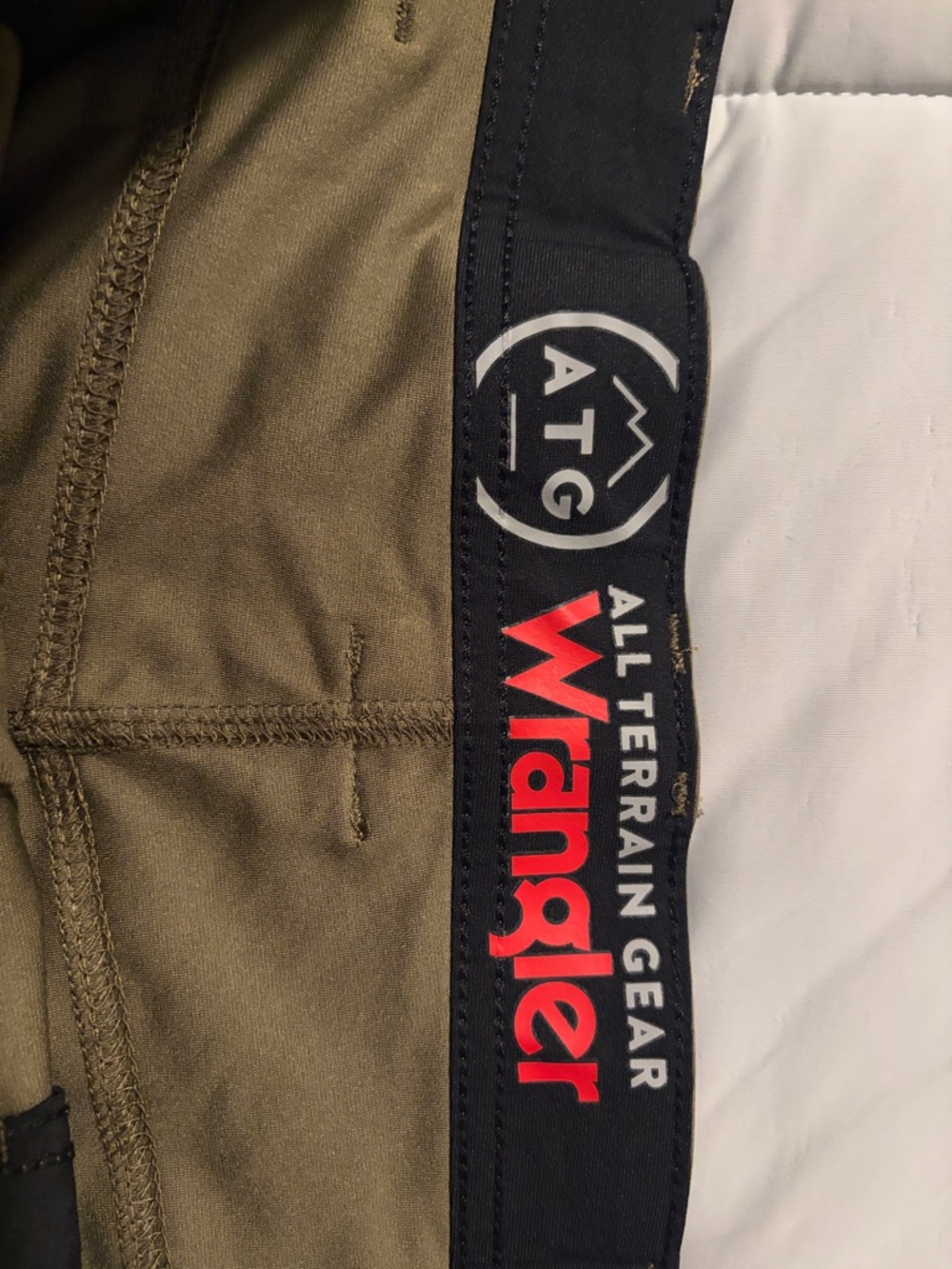 Men's Khaki Utility Pants - Brand: Wrangler All-Terrain - Picture 3 of 5